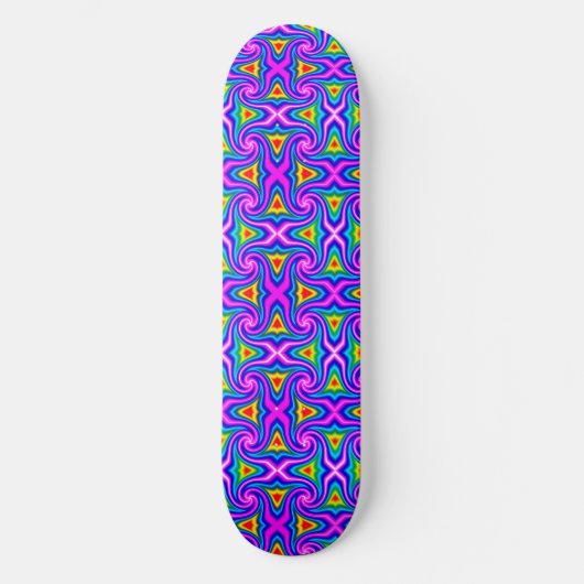 Green Blue Oranje Mauve Rainbow Rhombus Pattern Persoonlijk Skateboard (Voorkant)