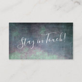 Green Blue Paars Grunge "We hebben ons verplaatst" Informatiekaartje (Achterkant)