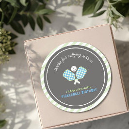 Green & Blue Pickleball Bedankt voor het Rallyen Ronde Sticker