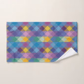 green, blue, pink, yellow and purple geometric bad handdoek (Handdoek)