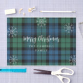 Green Blue Plaid Rustic Campbell Tartan Tissuepapier (Craft)
