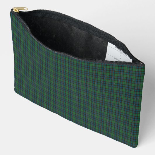 Green Blue Plaid Tartan Pattern Etui (Open)