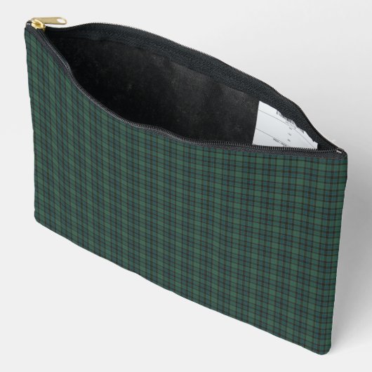 Green Blue Plaid Tartan Pattern Etui (Open)