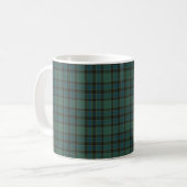 Green Blue Plaid Tartan Style Traditional Koffiemok (Voorkant links)