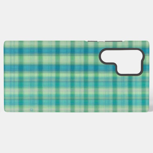 Green & Blue Preppy Pattern Phone Case Samsung Galaxy Hoesje (Achterkant horizontaal)