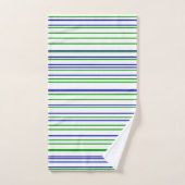 Green blue purple stripes modern custom pattern bad handdoek (Handdoek)