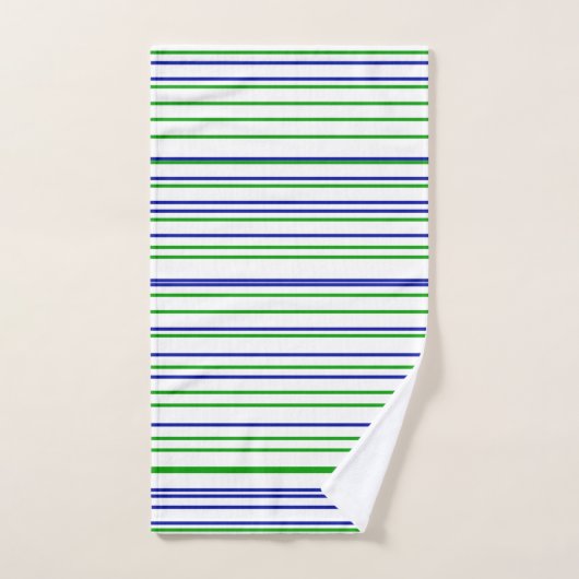 Green blue purple stripes modern custom pattern bad handdoek (Handdoek)
