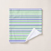 Green blue purple stripes modern custom pattern bad handdoek (Wasdoekje)