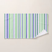 Green blue purple stripes modern custom pattern bad handdoek (Handdoek)