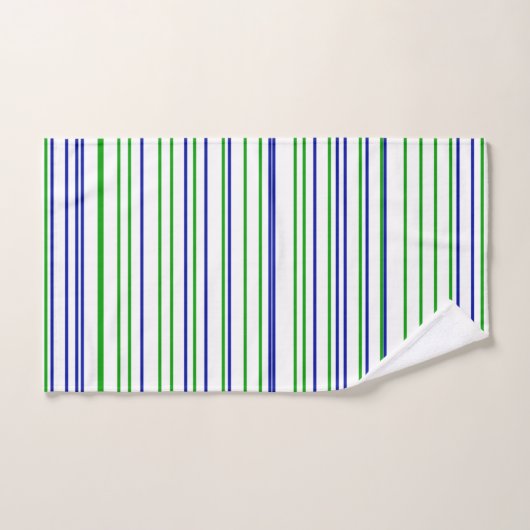 Green blue purple stripes modern custom pattern bad handdoek (Handdoek)