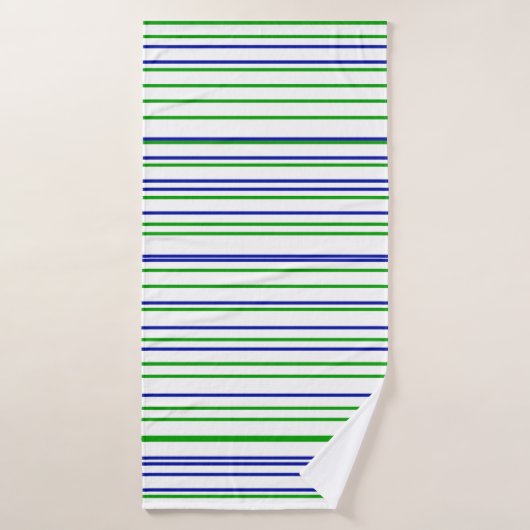 Green blue purple strips moderne custom pattern badhanddoek (Badhanddoek)