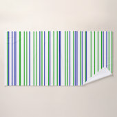 Green blue purple strips moderne custom pattern badhanddoek (Badhanddoek)