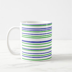 Green blue purple strips moderne custom pattern koffiemok