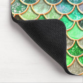 Green Blue Shiny Ombre Glitter Mermaid Scales Muismat (Hoek)