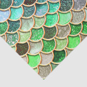 Green Blue Shiny Ombre Glitter Mermaid Scales Tissuepapier (Detail)
