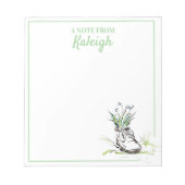 Green Blue Shoe Flower Planter ondersteuning van G Notitieblok (Voorkant)