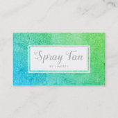 Green Blue Sparkle Glitter Beauty Spray Tan Salon Visitekaartje (Voorkant)