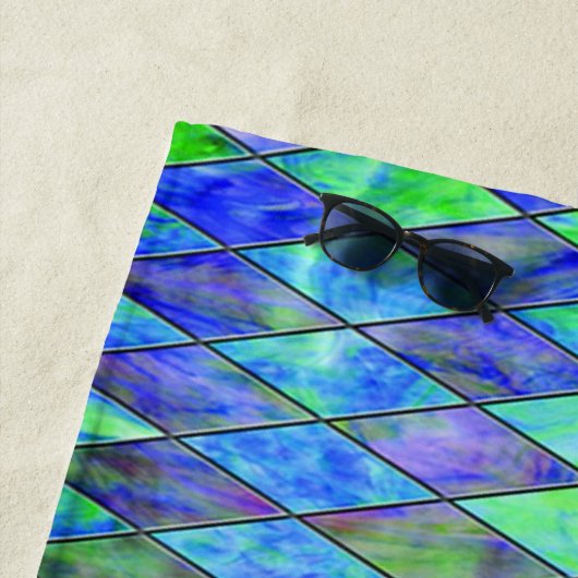 Green & Blue Strandlaken (In situ)