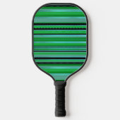 Green Blue Stripes Design Pickleball Paddle (Voorkant)