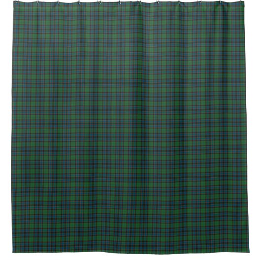 Green Blue Tartan Plaid Shower Curtain Douchegordijn (Voorkant)