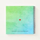 Green Blue Tie Dye Black Typography Affirmations Notitieboek (Achterkant)