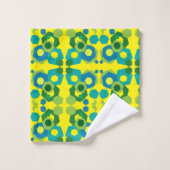 Green Blue Turquoise Yellow Hexagon Bath Towel Set Bad Handdoek (Wasdoekje)