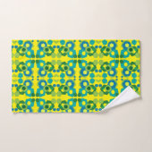 Green Blue Turquoise Yellow Hexagon Bath Towel Set Bad Handdoek (Handdoek)
