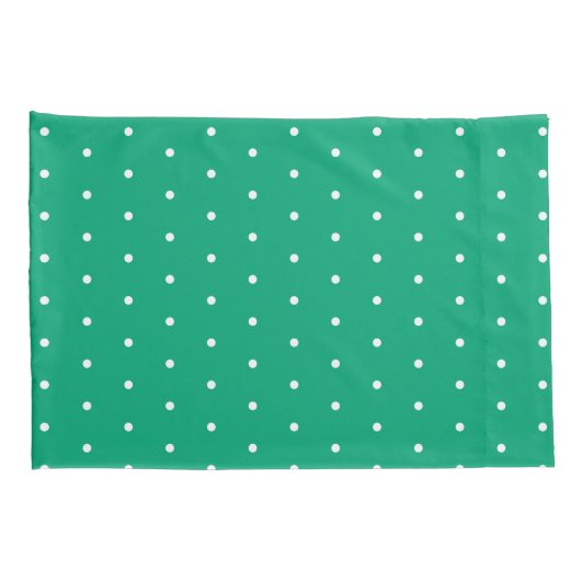 Green Blue with White Dots Standard Kussensloop (Achterkant-Rechts)
