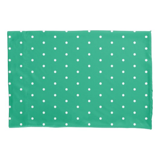 Green Blue with White Dots Standard Kussensloop (Voorkant-Links)