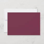 Green Blush Burgundy Floral Rsvp Menu Choice (Achterkant)