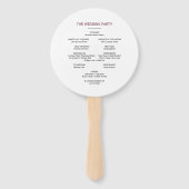 Green Blush Burgundy Floral Wedding Handwaaier (Achterkant)