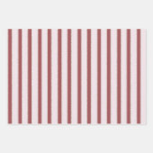 Green Blush Pink Red White Gold Stripes Christmas Inpakpapier Vel (Voorkant 3)