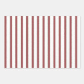 Green Blush Pink Red White Gold Stripes Christmas Inpakpapier Vel (Voorkant)