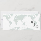 Green Boarding pass bruiloft bewaar de datum ticke Kaart (Achterkant)