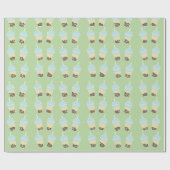 Green BobaTea Cadeaupapier (Vlak)