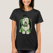 Green Bobtail shamrock St Patricks Day Old English T-shirt (Voorkant)