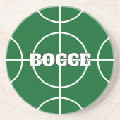 Green Bocce Ball aangepaste drink onderzetter (Voorkant)