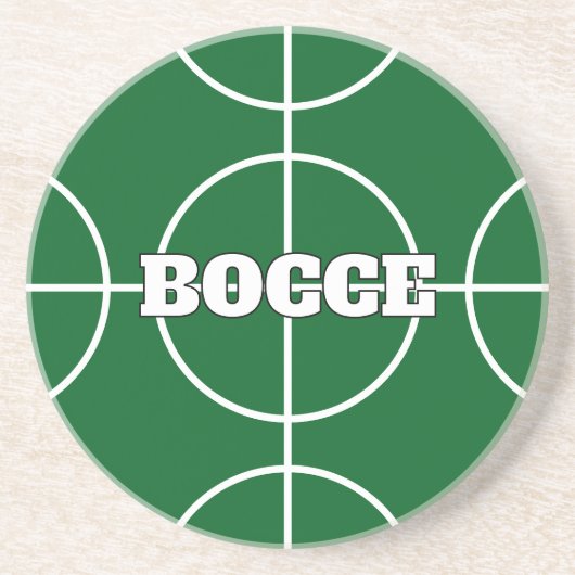 Green Bocce Ball aangepaste drink onderzetter (Voorkant)