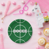 Green Bocce Ball Game aangepaste papieren partij b Bordje (Feest)