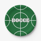 Green Bocce Ball Game aangepaste papieren partij b Bordje (Voorkant)