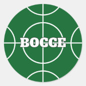 Green Bocce Ball Game ronde aangepaste stickers (Voorkant)