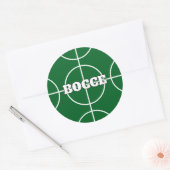 Green Bocce Ball Game ronde aangepaste stickers (Envelop)