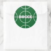 Green Bocce Ball Game ronde aangepaste stickers (Tas)