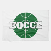 Green Bocce Ball Logo aangepaste keukenhanddoek (Horizontaal)