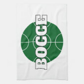 Green Bocce Ball Logo aangepaste keukenhanddoek (Verticaal)