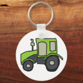 Green Boerderij Tractor Sleutelhanger (Voorkant)