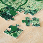 Green Bohemian Ethnic Stylish Mandala  Legpuzzel (Zijkant)