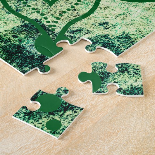 Green Bohemian Ethnic Stylish Mandala Legpuzzel (Zijkant)