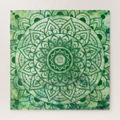 Green Bohemian Ethnic Stylish Mandala Legpuzzel (Verticaal)