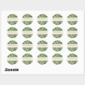 Green Boho Floral Custom Vrijgezellenfeest Bedankt Ronde Sticker (Vel)